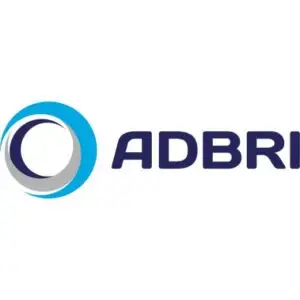 Adbri logo with blue circular emblem