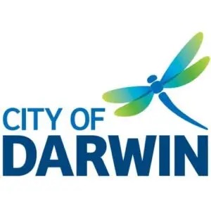City of Darwin logo with dragonfly